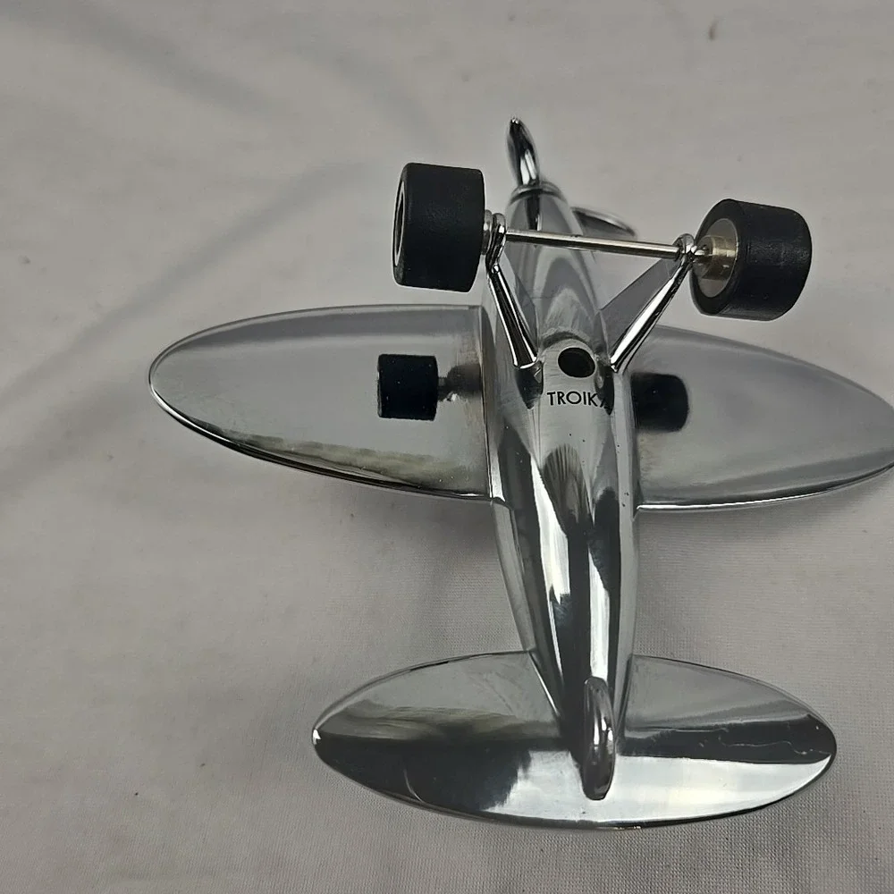 TROIKA Germany Polished Metal Airplane Magnetic‎ Paperweight / Desk Decor